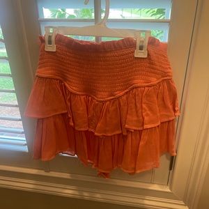 coral mustard seed skirt